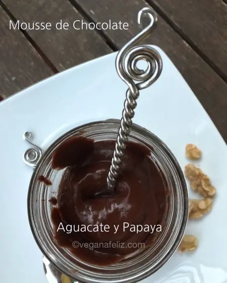 Mousse de chocolate con aguacate