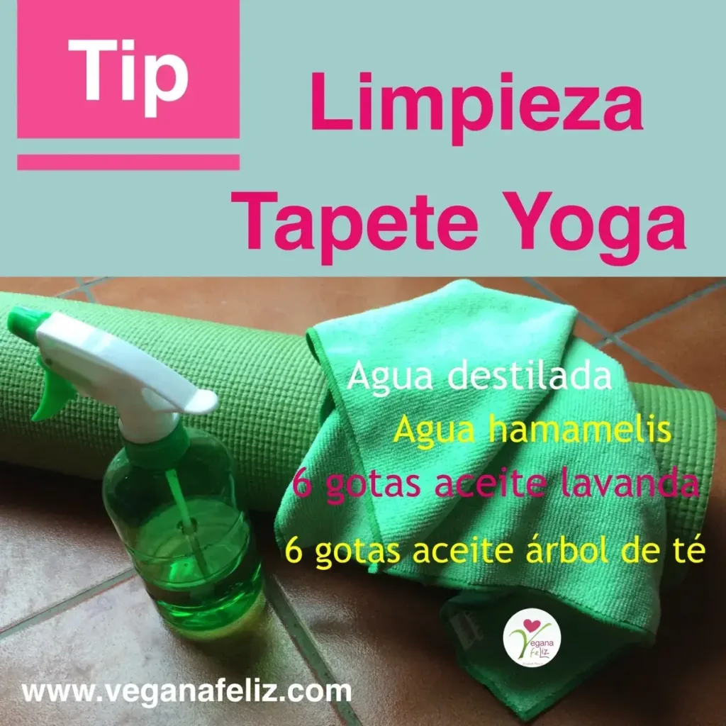 La limpieza del tapete de yoga