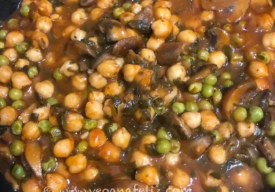 Garbanzos con portobello