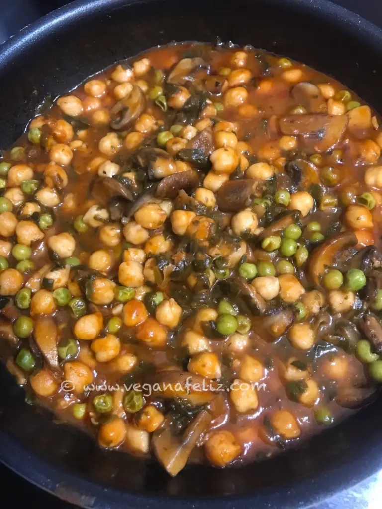 Garbanzos con portobello